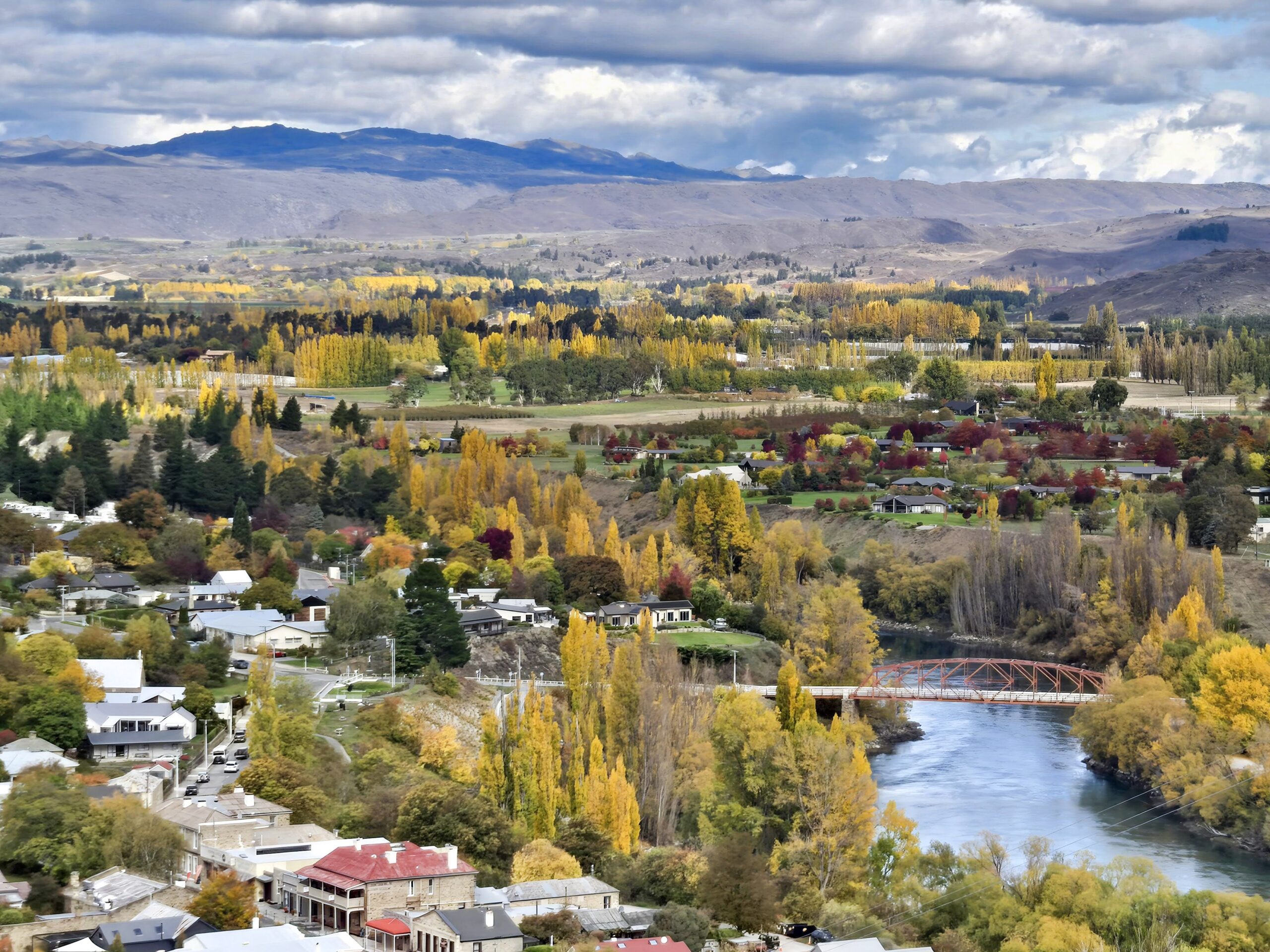 Clyde valley in autumn colours Central Otago